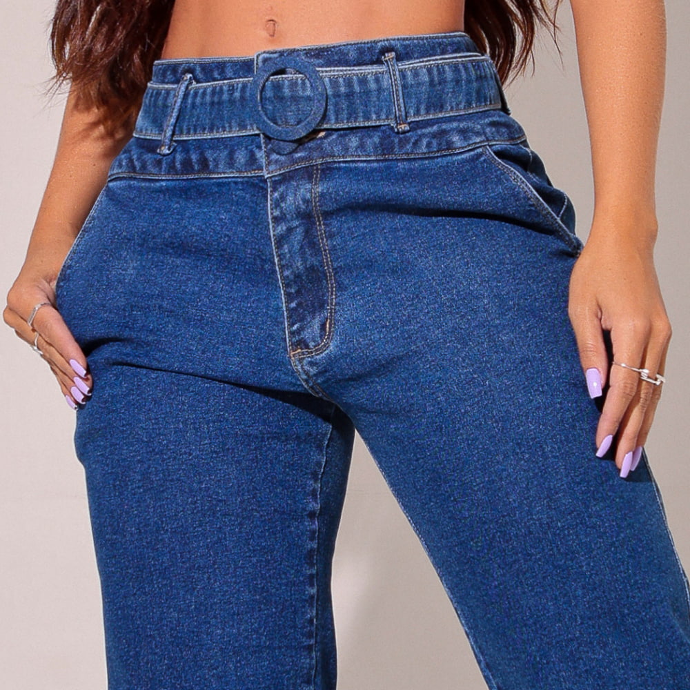 Calça Jeans Modeladora Wide Leg [Pague 1 Leve 2]