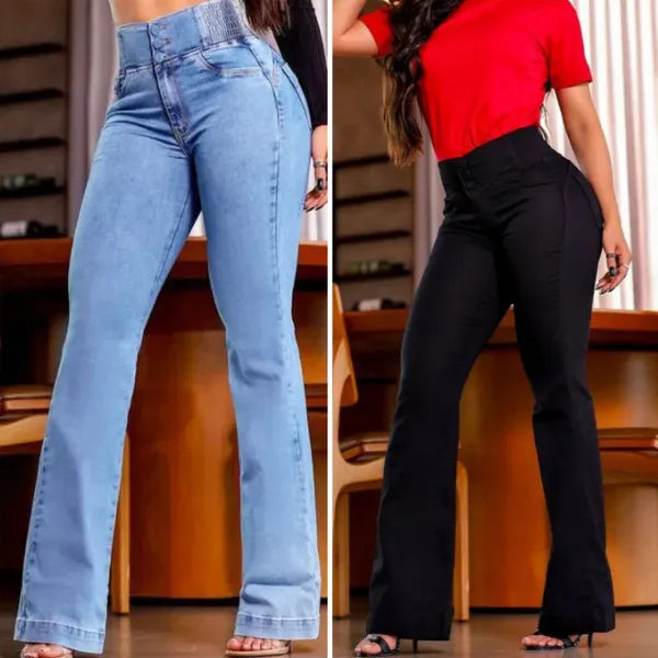 Calça Jeans Flare Modeladora de Cintura Alta [Pague 1 Leve 2]