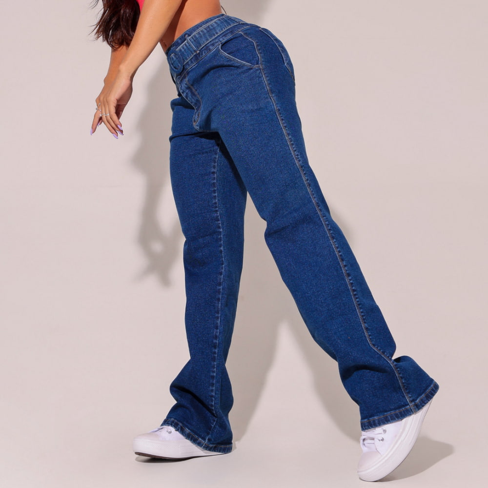 Calça Jeans Modeladora Wide Leg [Pague 1 Leve 2]