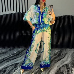 Conjunto Saori™ em Tecido Leve com Brilho Acetinado